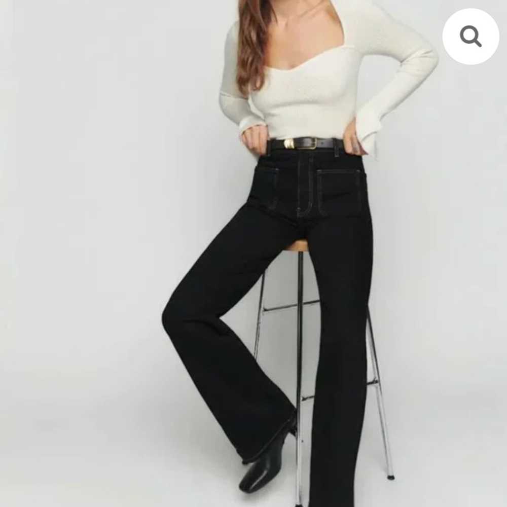 Reformation Alyssa High Rise Wide Leg Long Jeans, Size 32 - Picture 2 of 13